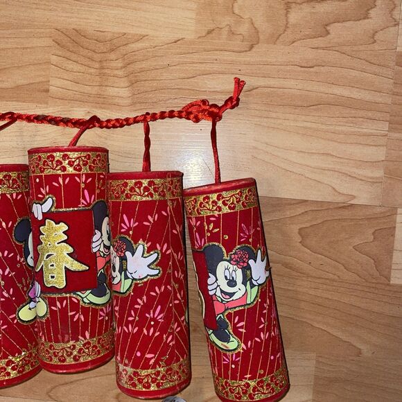 Disney Mickey Minnie Mouse Chinese Lunar New Year Firecracker Garland 18pc - Picture 3 of 7